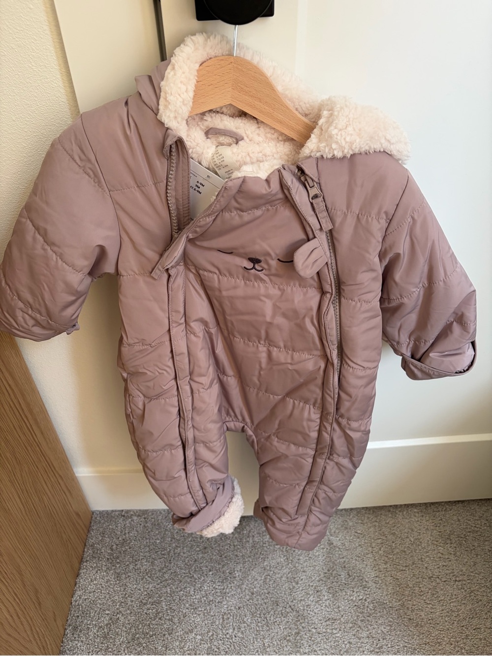 Padded Baby Bunting | 6–9 Months | Taupe | Gender Neutral